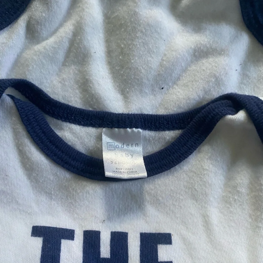 Navy and White Kids One Piece boys 3-6 months